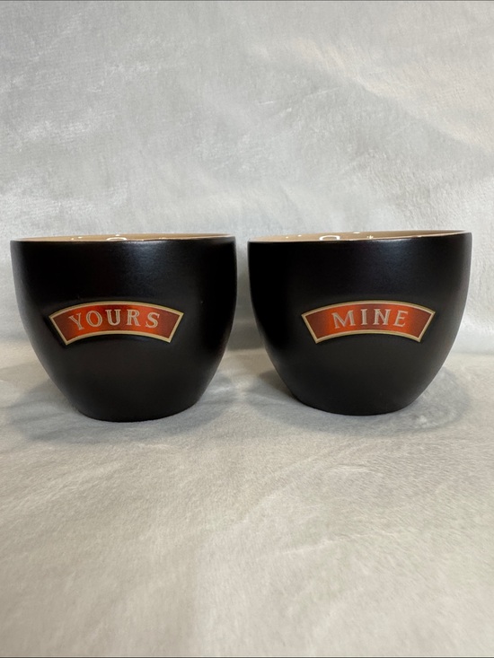 Bailey's Irish Cream Other - Bailey's Irish Cream "Yours" & "Mine" Ceramic Mug Set Barware Drinkware VTG